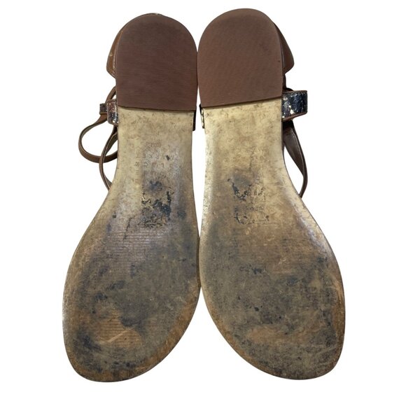 WHBM Aviva Gladiator Sandal Brown Snake size 8.5 Back Zip - Picture 10 of 11